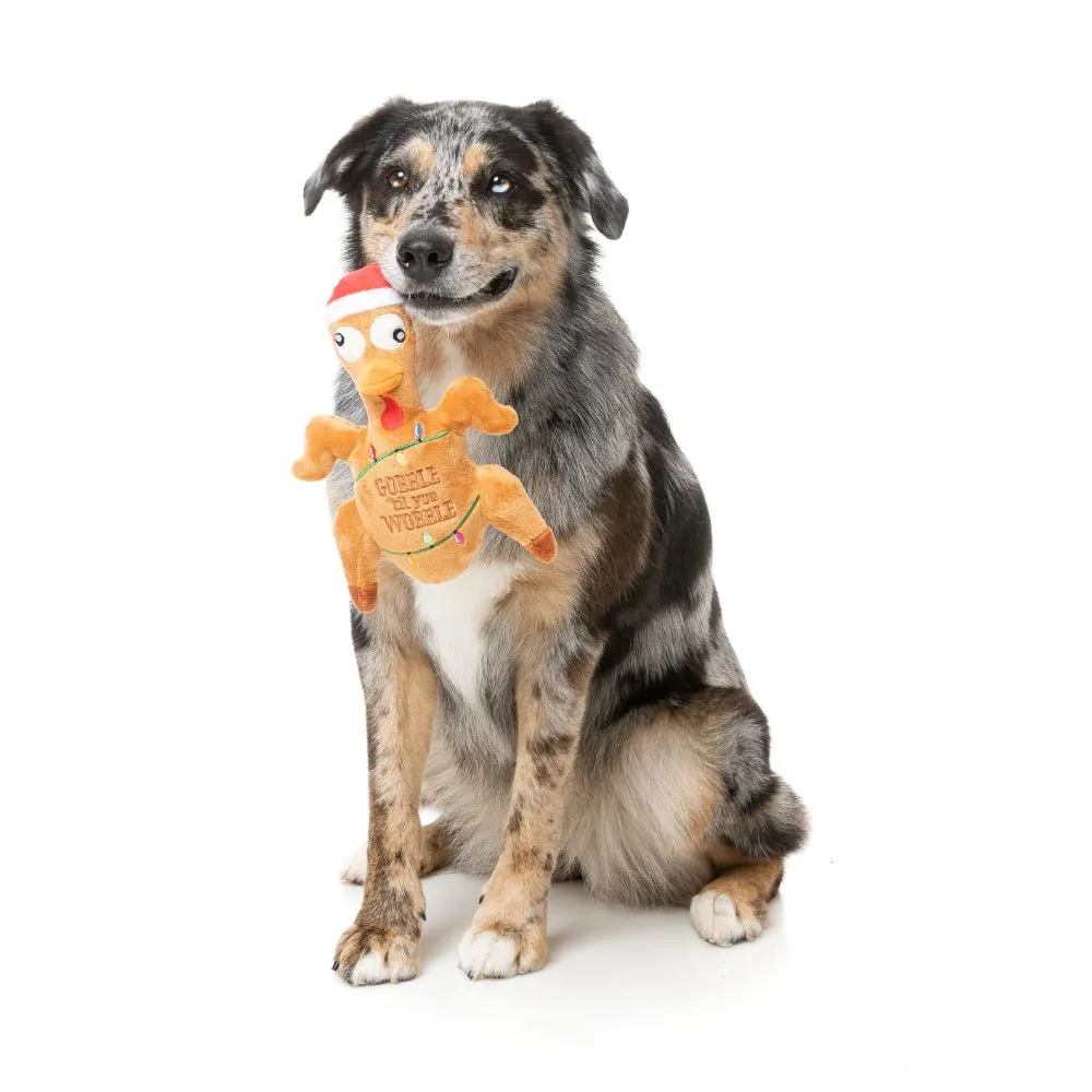 15% OFF: FuzzYard Christmas Gobble Til You Wobble Turkey Plush Dog Toy