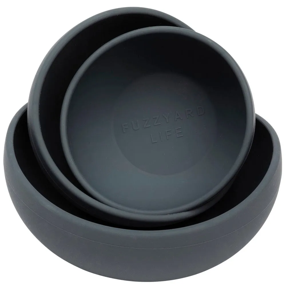 15% OFF: FuzzYard Life Silicone Dog Bowl (Slate Grey)