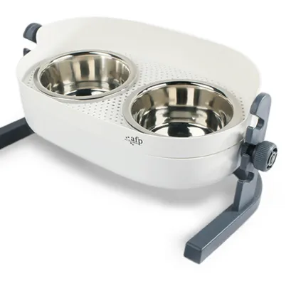 Afb Lifestyle 4 Pet-3 In 1 Elevated Double Dinner - S