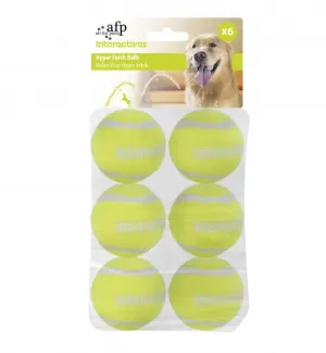All For Paws Interactive Hyper Fetch Tennis Balls- 6 pcs