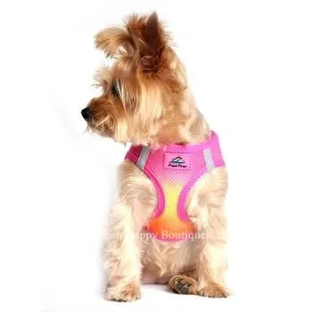 American River Ultra Choke Free Dog Harness- Ombre Collection -Raspberry Pink and Orange