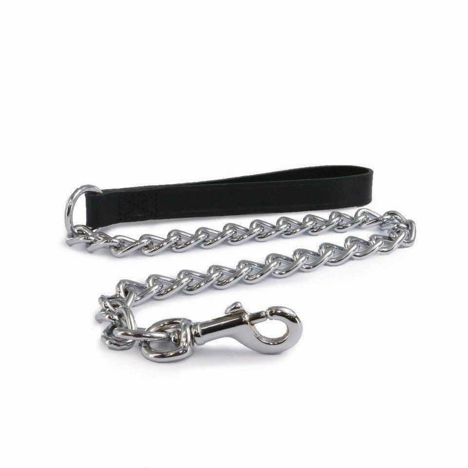 Ancol Classic Lth Chain XHvy Lead Bk