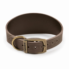 Ancol Heritage Collection Timberwolf Leather Greyhound Collar Sable 34-43cm