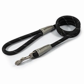Ancol Viva Rope Refl Snp Lead Blk12mm