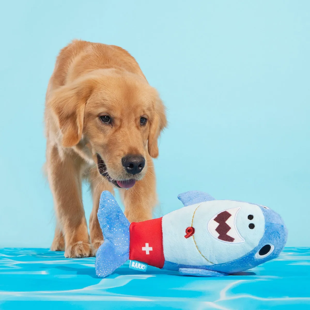 BARK Pool Shark Shane Plush Dog Toy