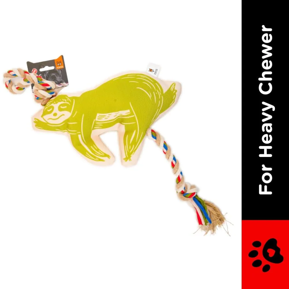 Barkbutler x Fofos Flossy Rope Toy With Sloth for Dogs