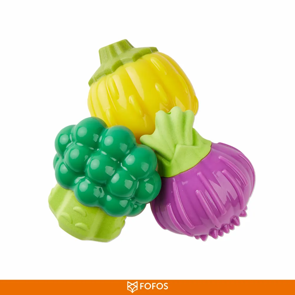 Barkbutler x Fofos Giggling Vegi Bites Broccoli Squeaky Chew Toy for Dogs