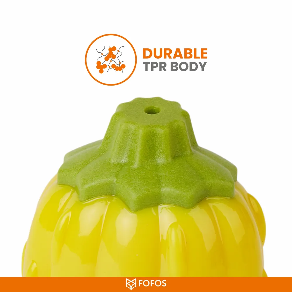Barkbutler x Fofos Giggling Vegi Bites Pumpkin Squeaky Chew Toy for Dogs