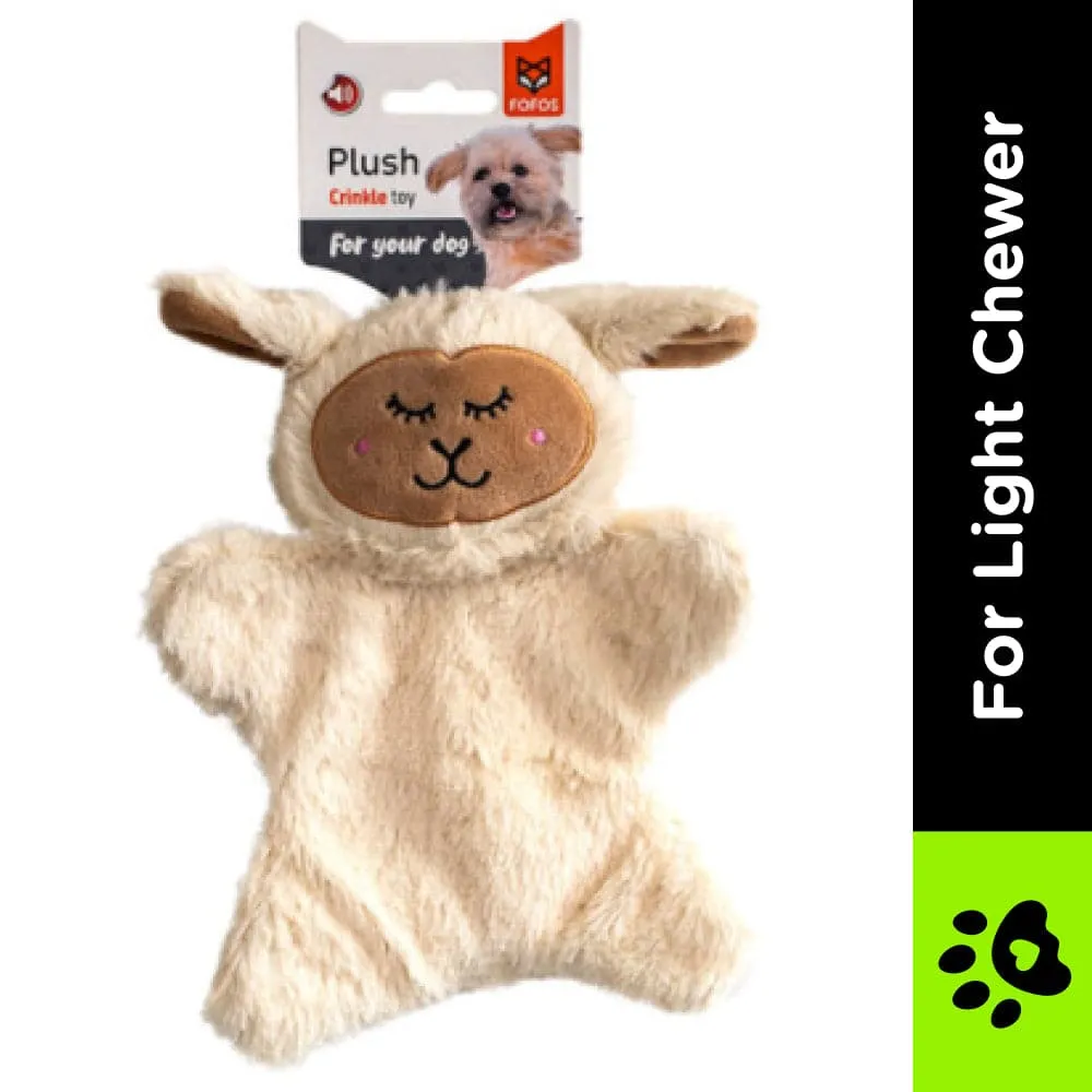 Barkbutler x Fofos Glove Plush Sheep Toy for Dog (Beige)