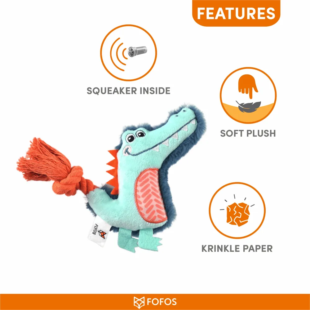 Barkbutler x Fofos Puppy Alligator Toy for Dogs