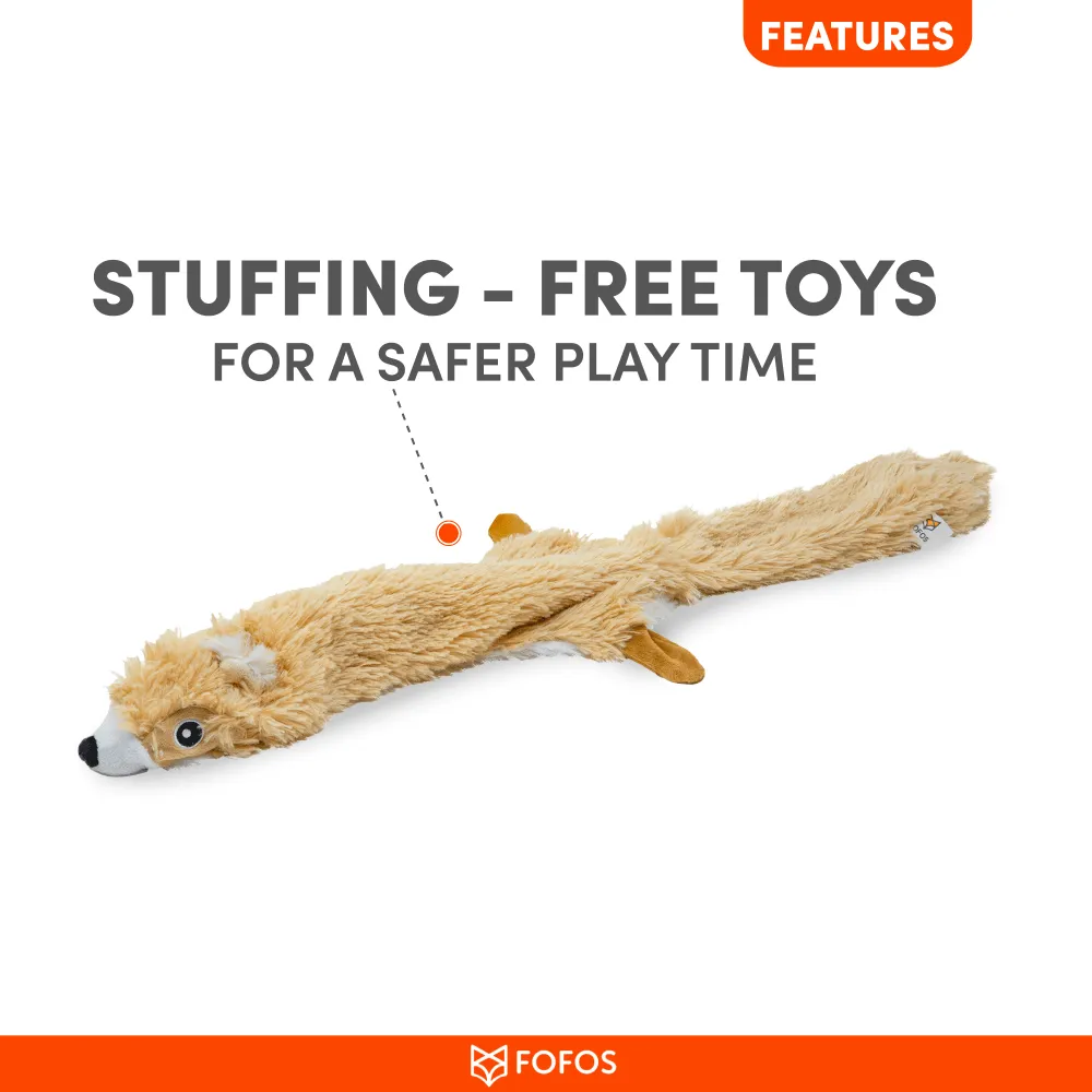 Barkbutler x Fofos Skinneez Squirrel Toy for Dogs (Brown)