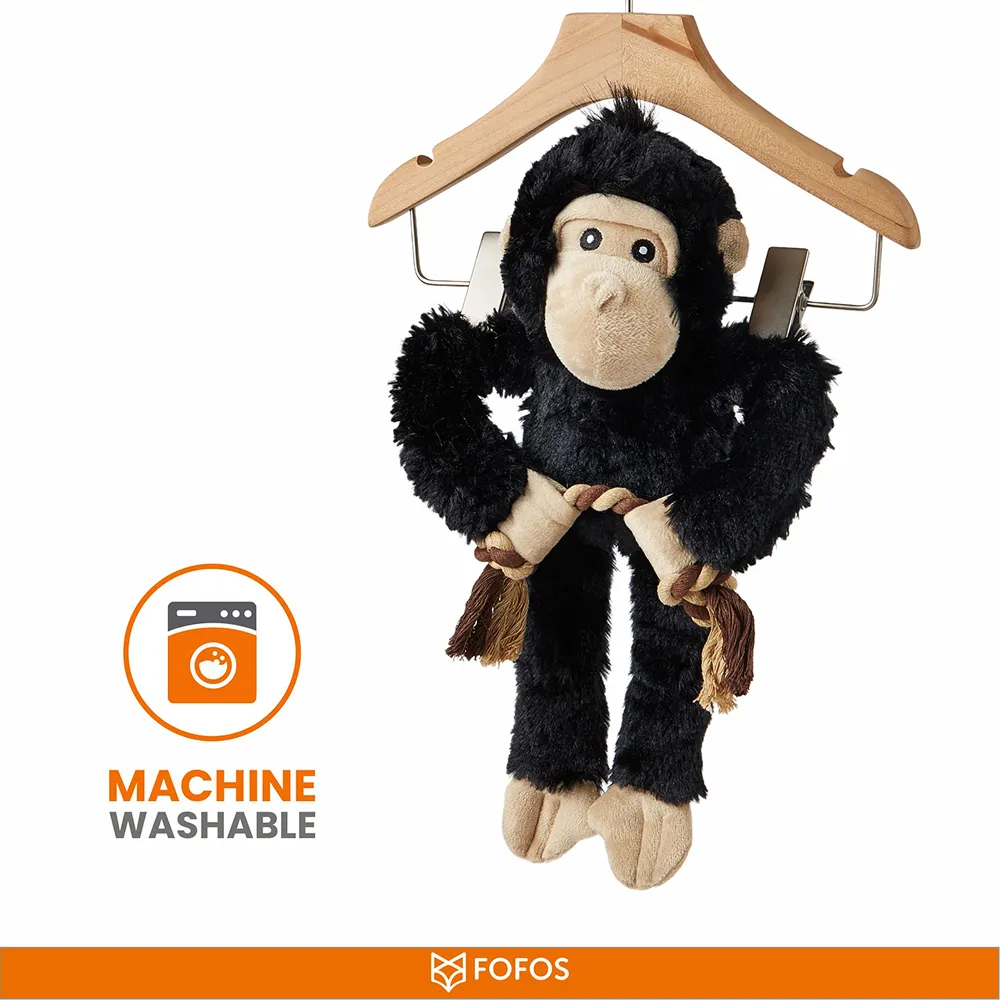 Barkbutler x Fofos Wildlife Gorilla Plush Toy for Dogs