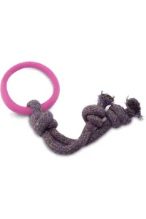 Beco Natural Rubber Hoop on Rope for Dog