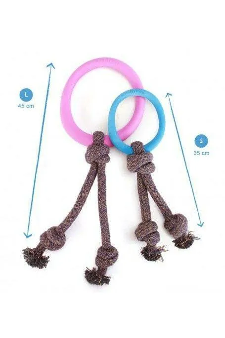 Beco Natural Rubber Hoop on Rope for Dog