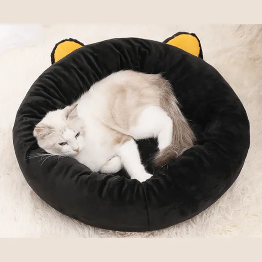 Black Cat Pet Round Nest