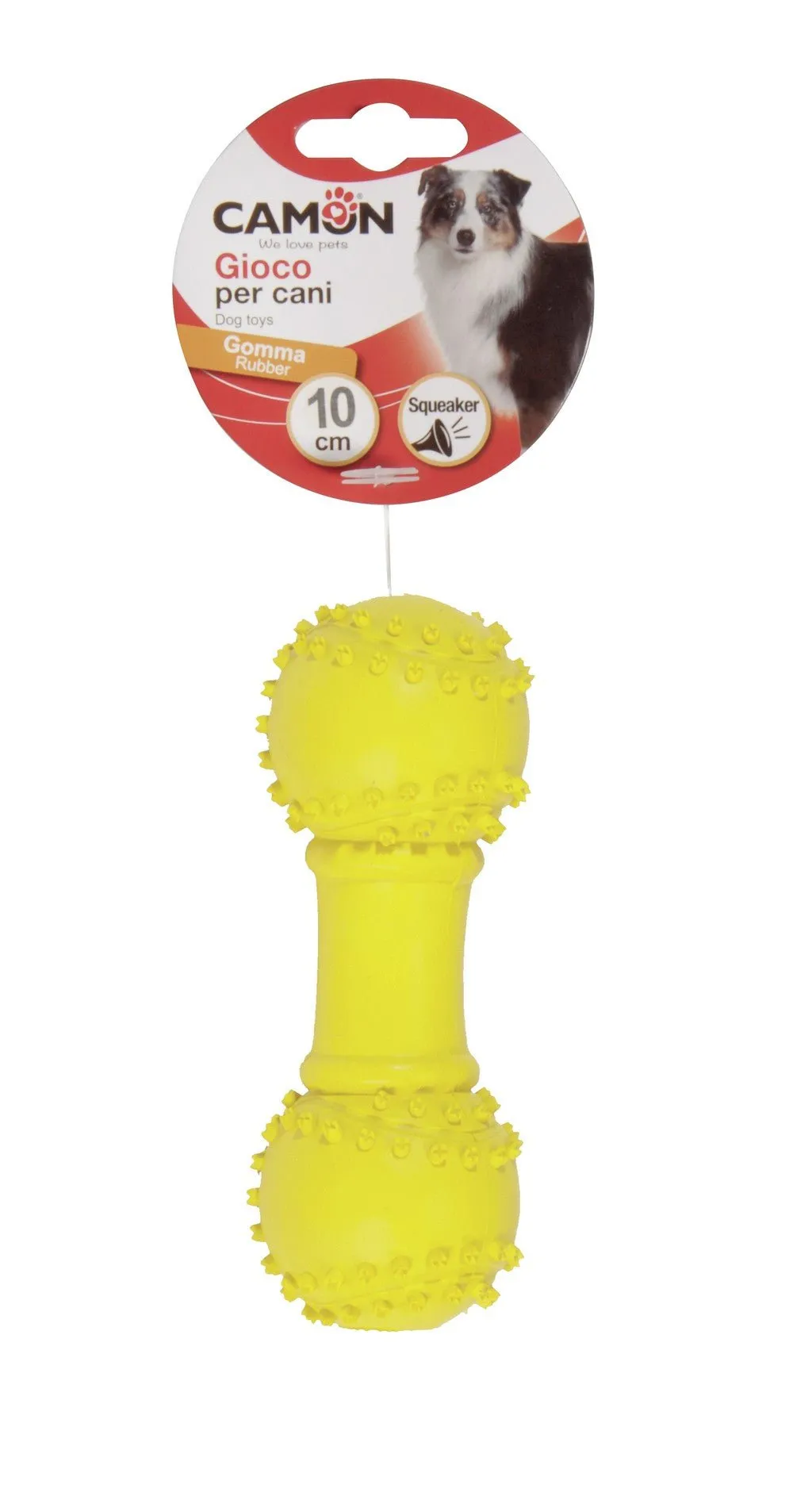 Camon Rubber Toy with Squeaker  Dumbbell with Balls
