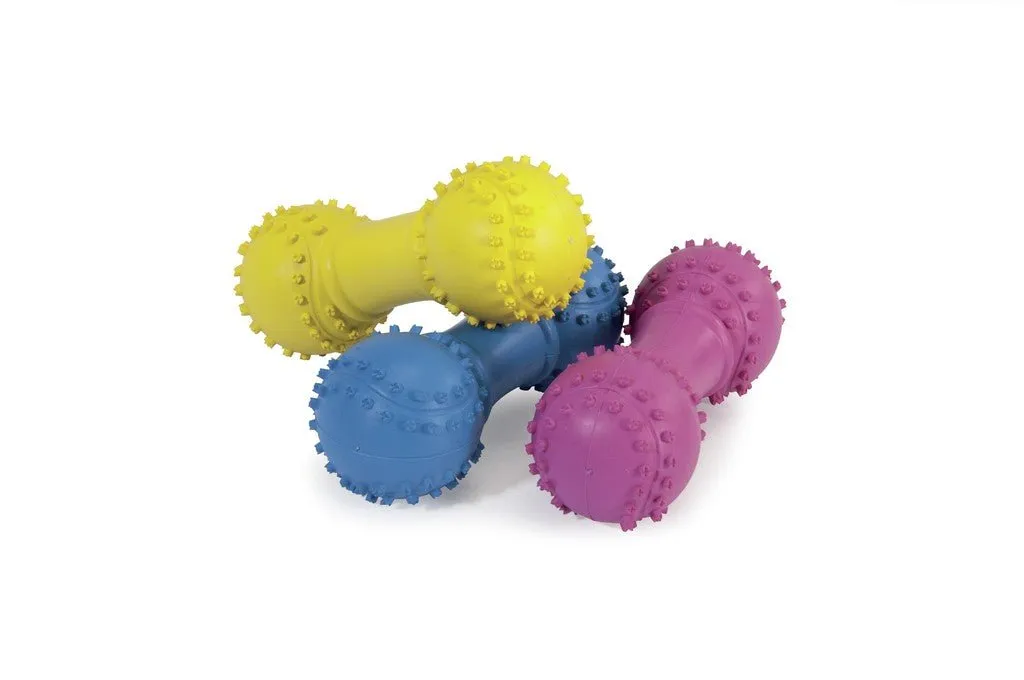 Camon Rubber Toy with Squeaker  Dumbbell with Balls