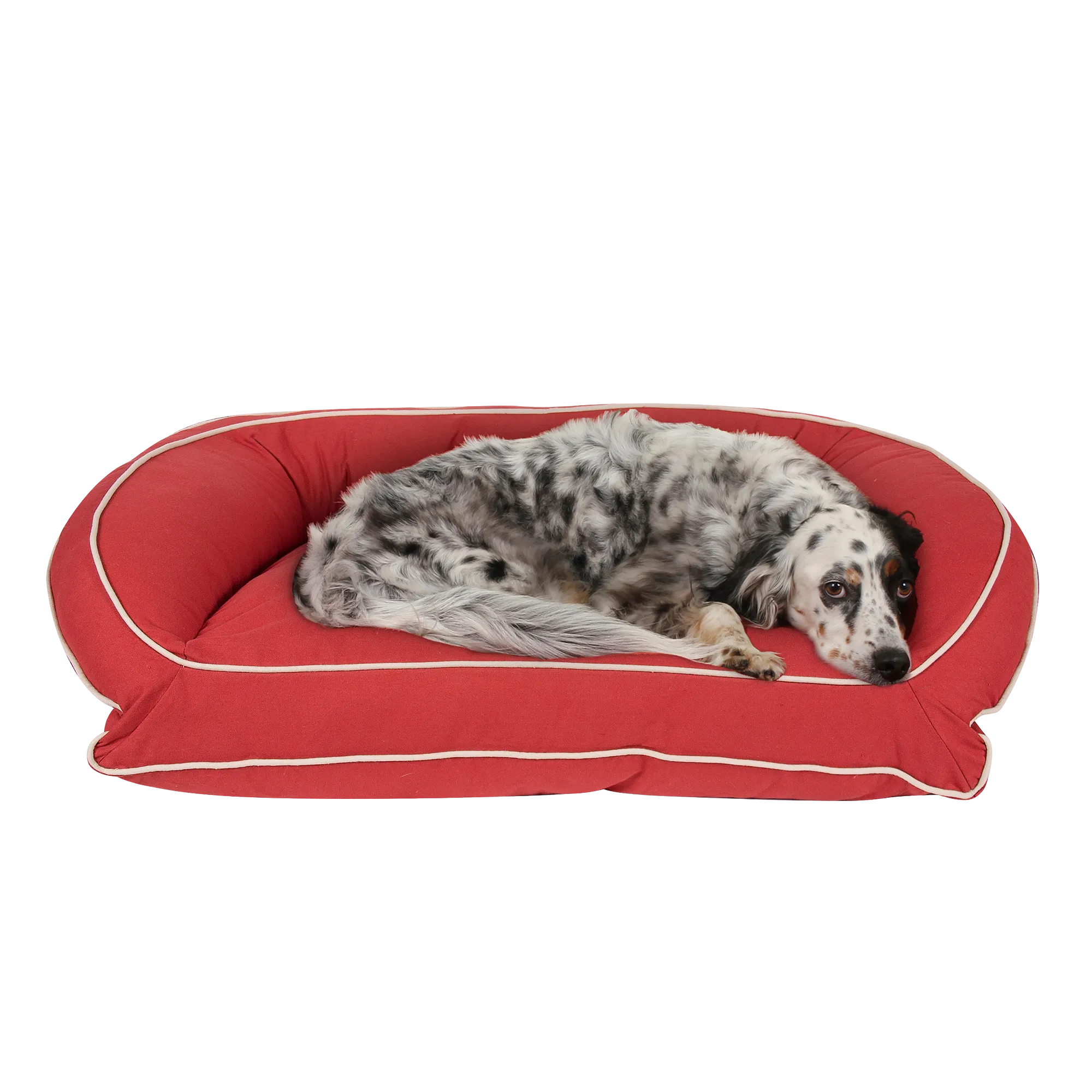 Canvas Cuddler Bolster Bed | Barn Red