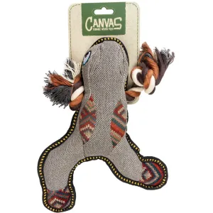 Canvas frog 30x27x7cm grey