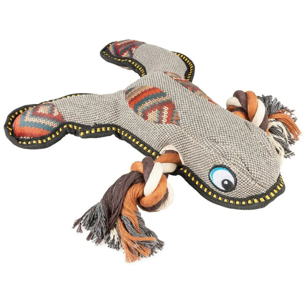 Canvas frog 30x27x7cm grey