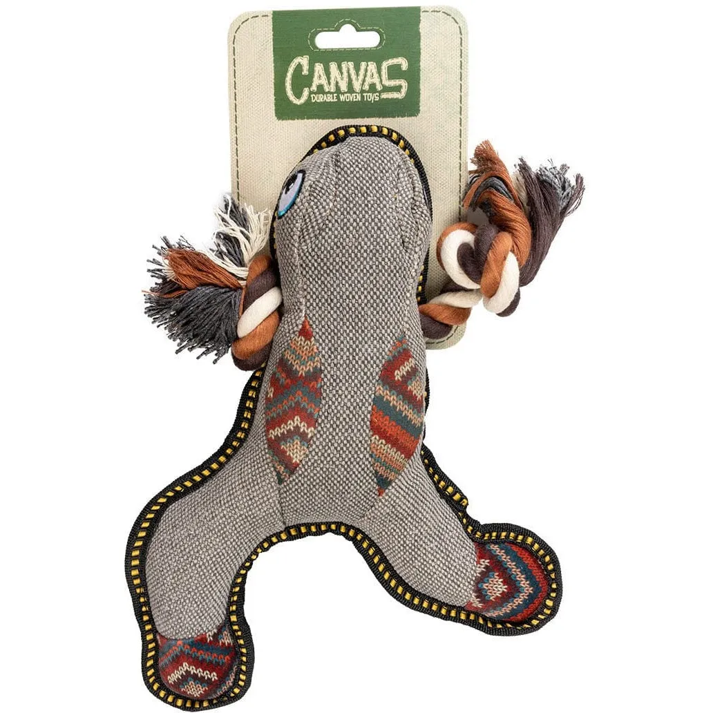 Canvas frog 30x27x7cm grey
