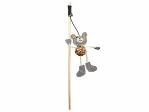 Canvas Playing rod bear 40x11,5x3,5cm brown/grey