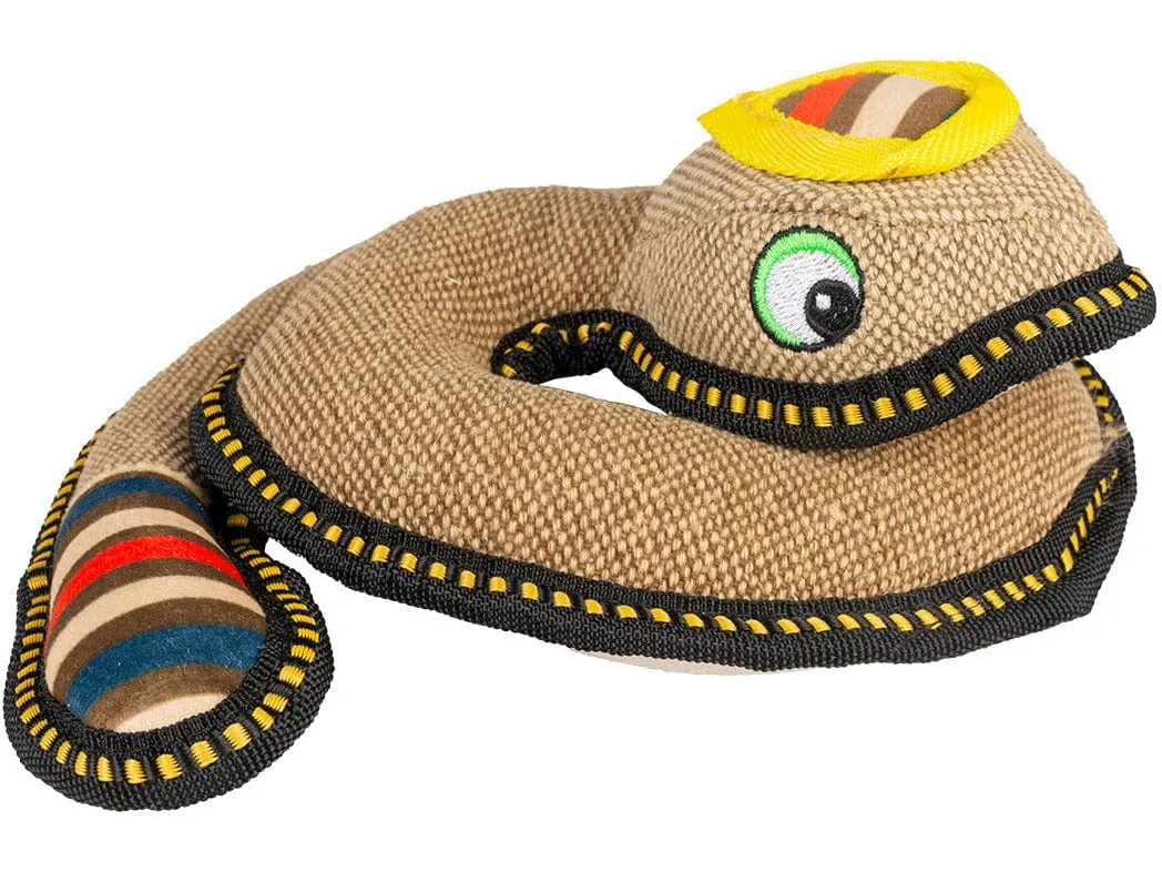 Canvas snake 22x18x9cm brown