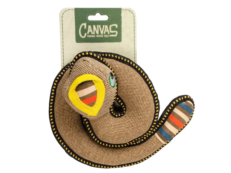 Canvas snake 22x18x9cm brown