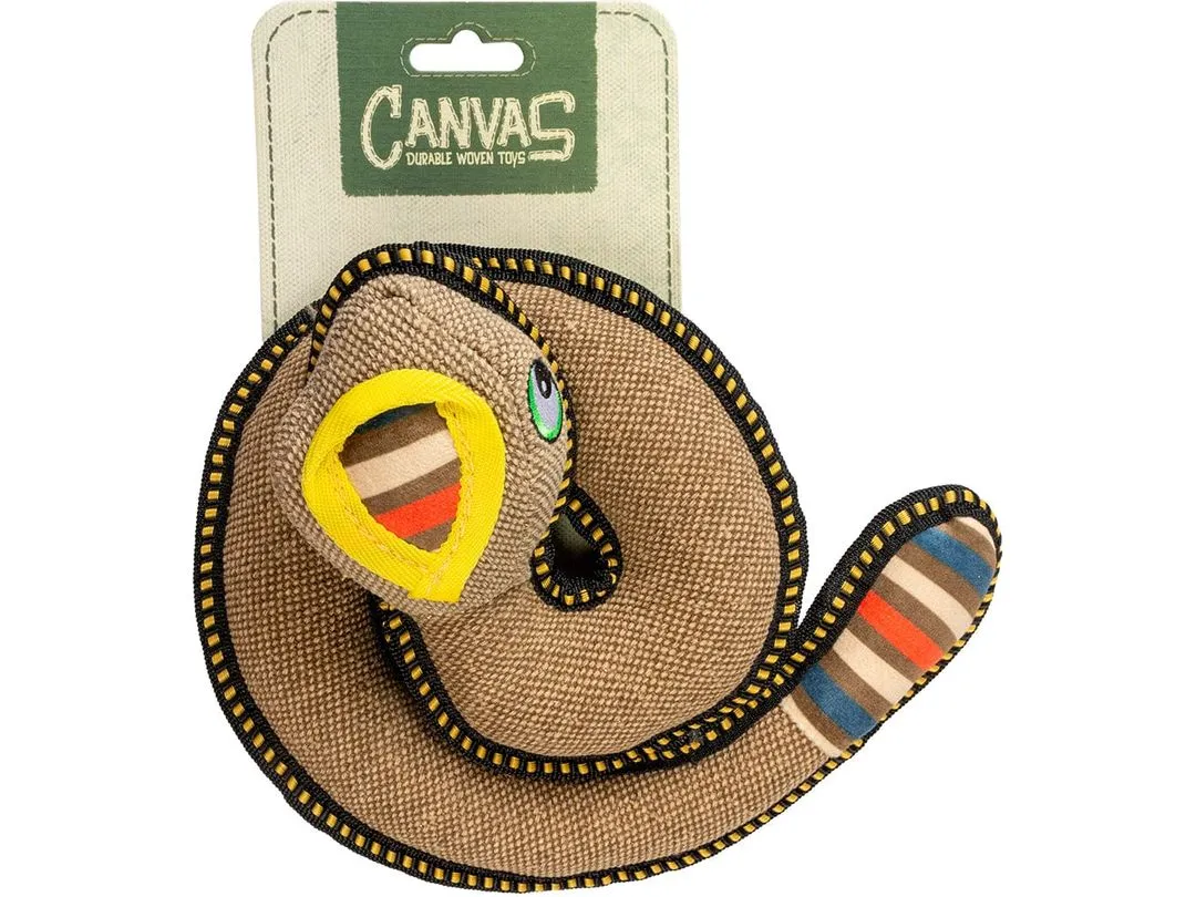 Canvas snake 22x18x9cm brown