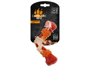 CARNIVORE Dog Toy Boomerang Bone - Bacon scent 17.8 x 9.3 x 4.1 cm Red