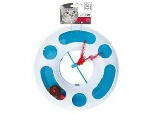 CAT TOY DISCUS BLUE, GREEN & YELLOW