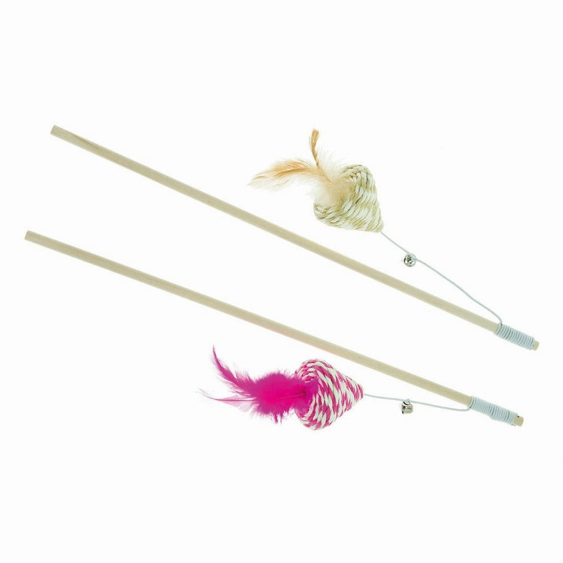 Cat toy Sisal cone tube with feathers