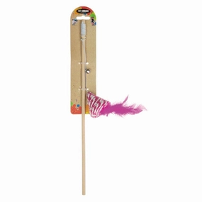 Cat toy Sisal cone tube with feathers