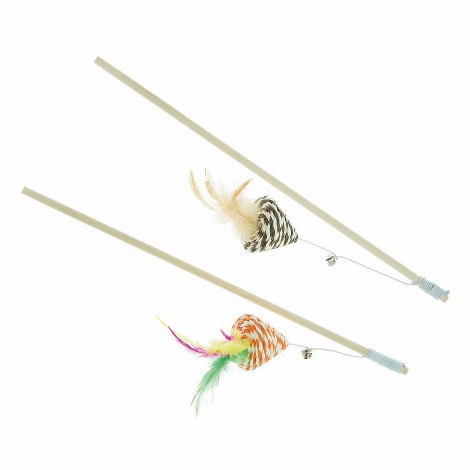 Cat toy Sisal cone tube with feathers