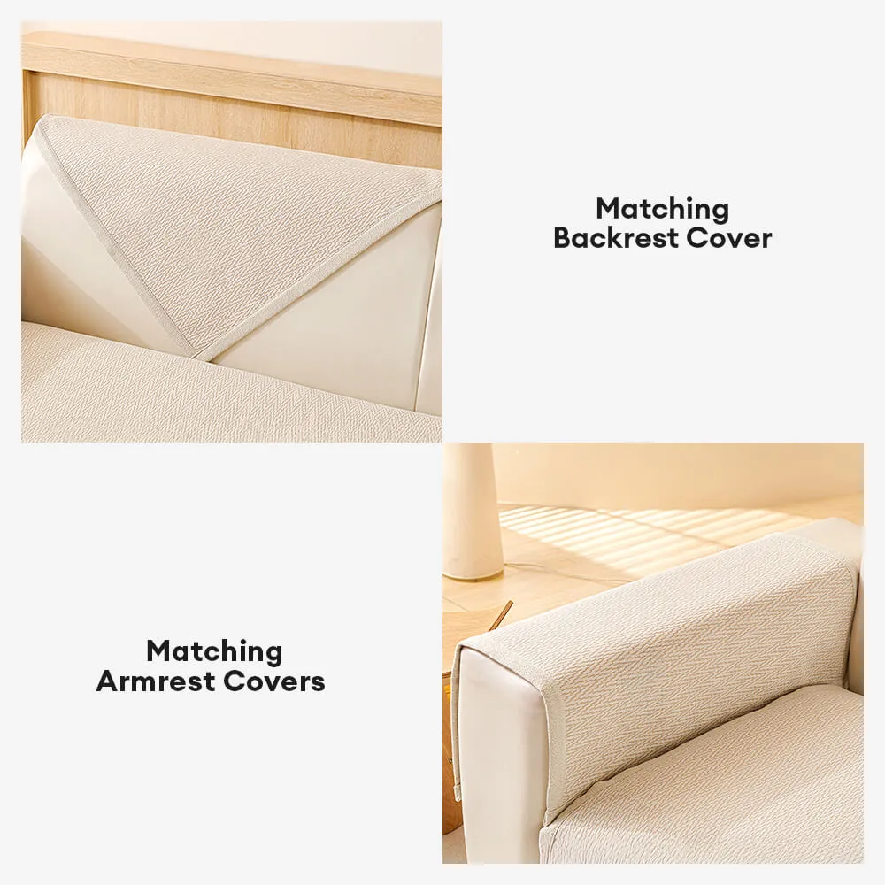Chenille Minimalist Anti-Slip Fabric with Cat Scratch-Resistant Design Couch Cover