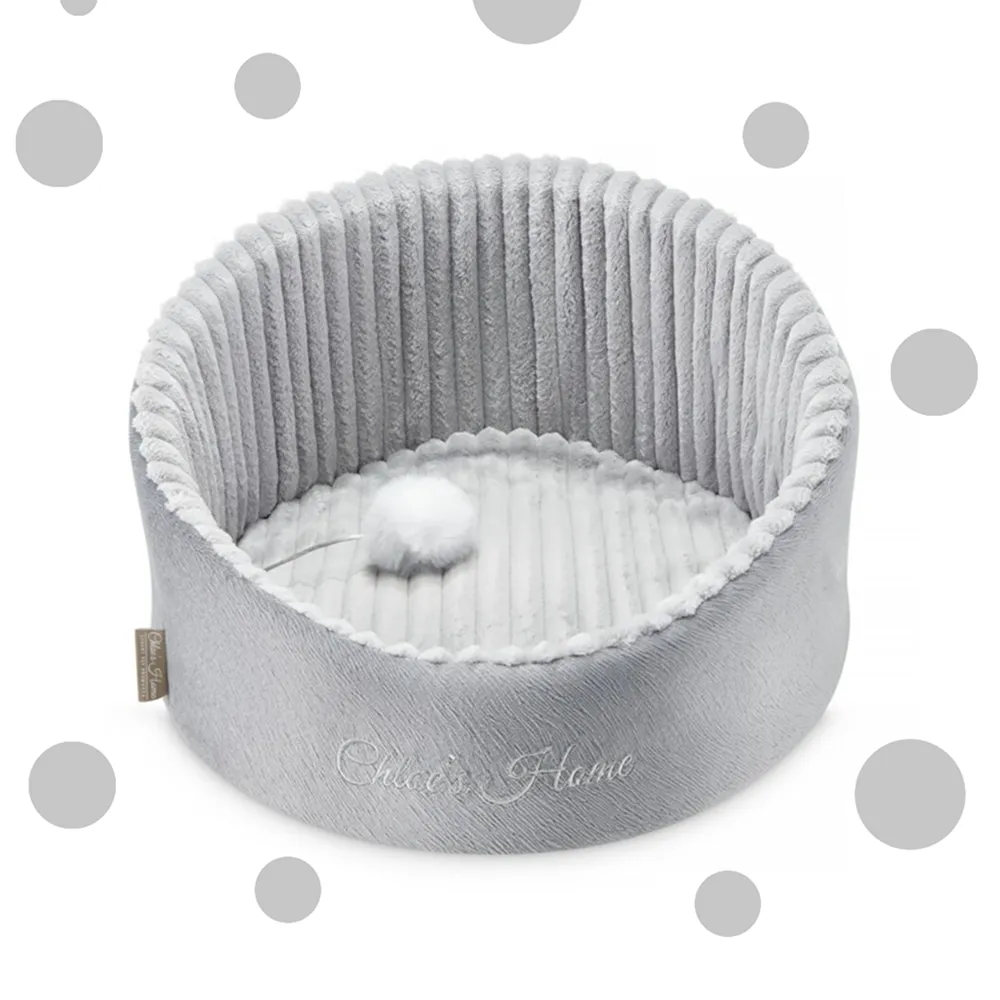 Chloe's Home Neapol Bed for Dogs and Cats (Grey)