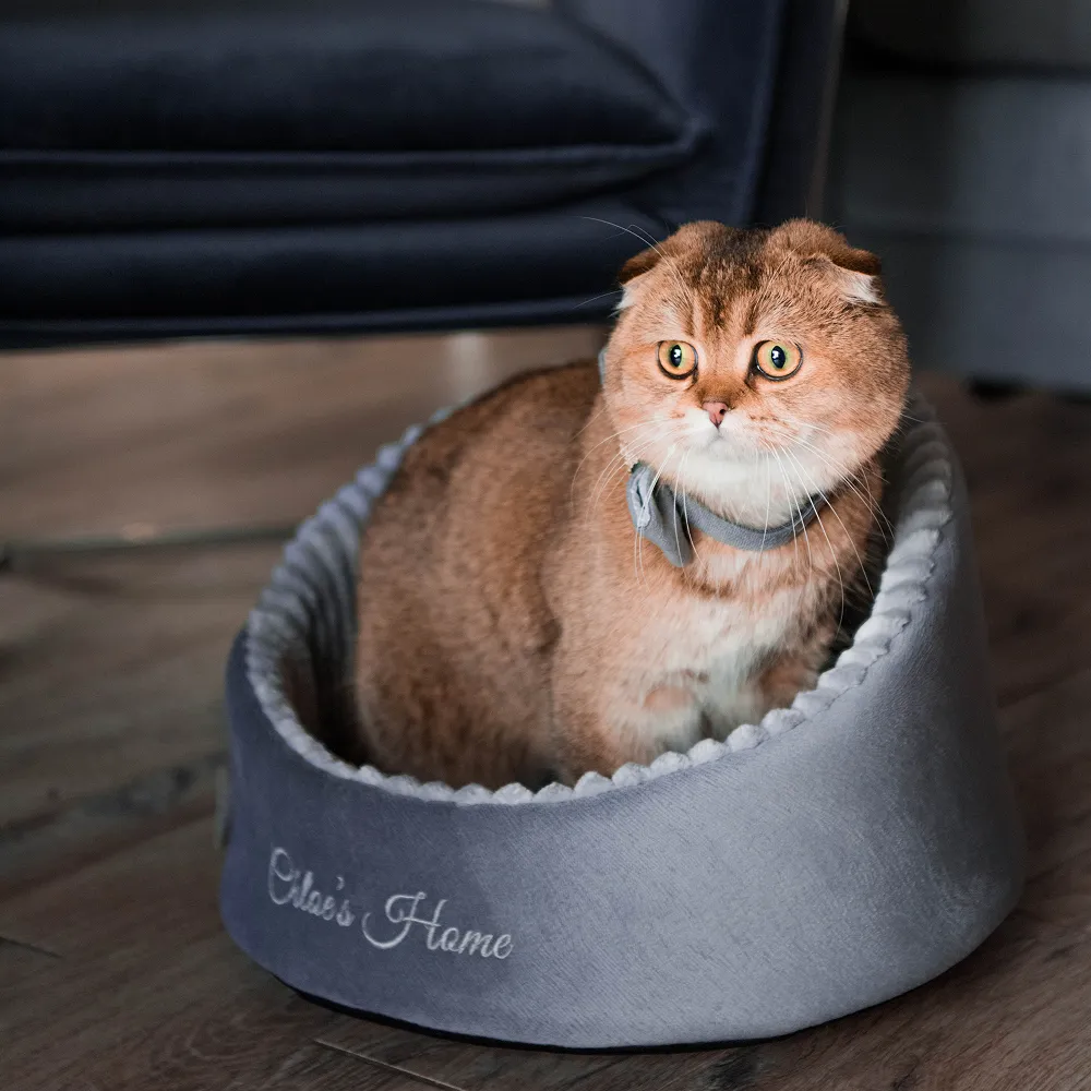 Chloe's Home Neapol Bed for Dogs and Cats (Grey)