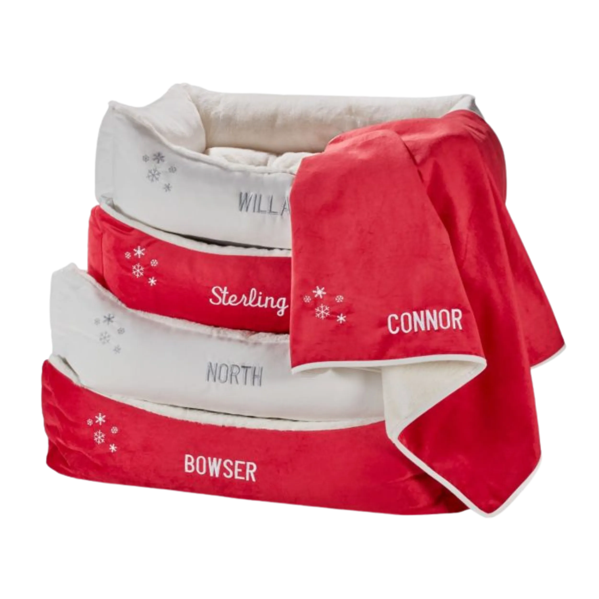 Christmas Holiday Dog Bed | Crimson