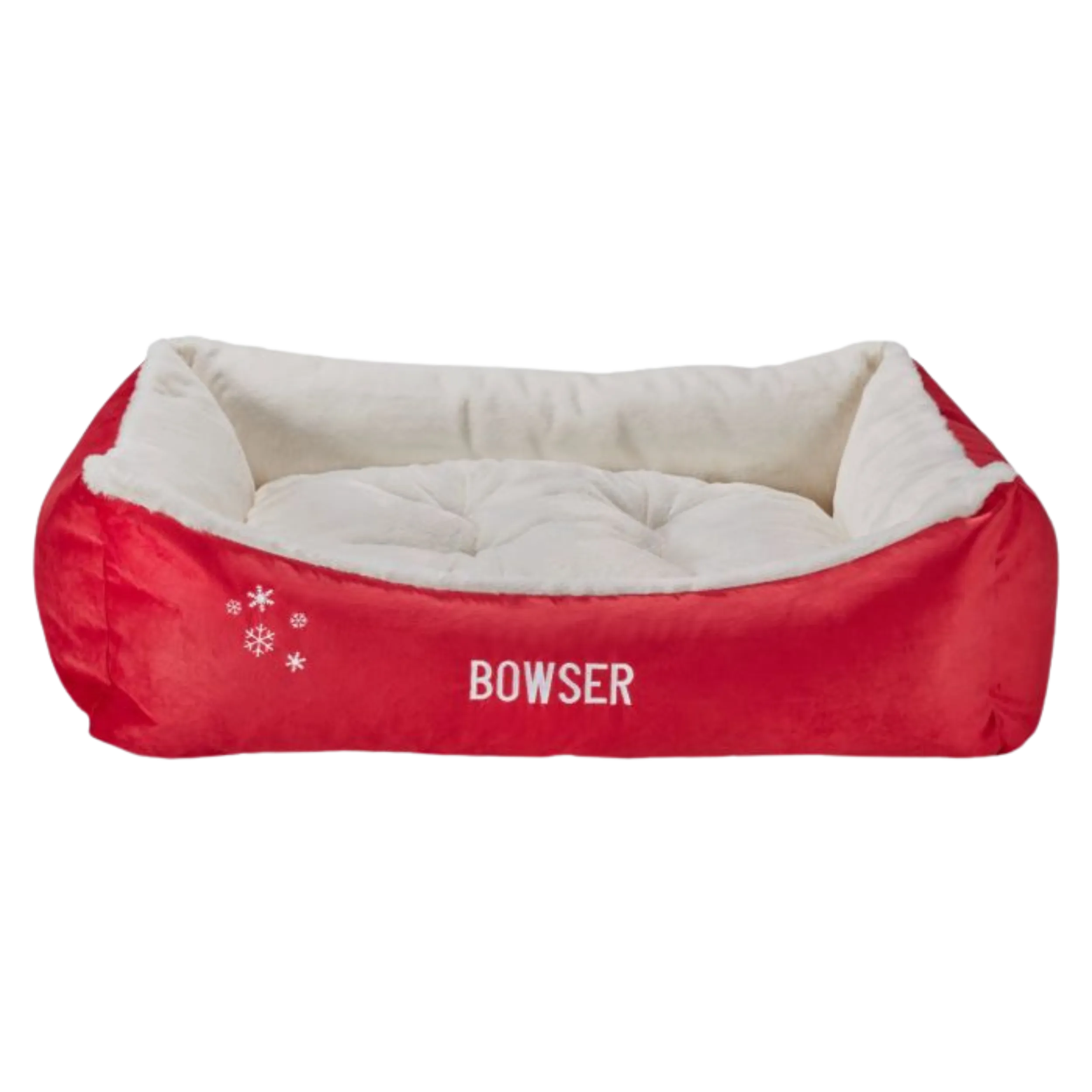 Christmas Holiday Dog Bed | Crimson