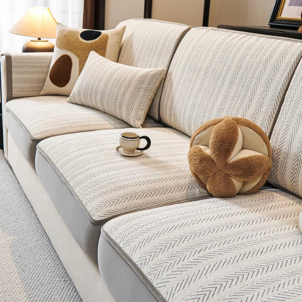 Classic Retro Stretch Chenille Couch Cover C Full Protection with Elegant Design