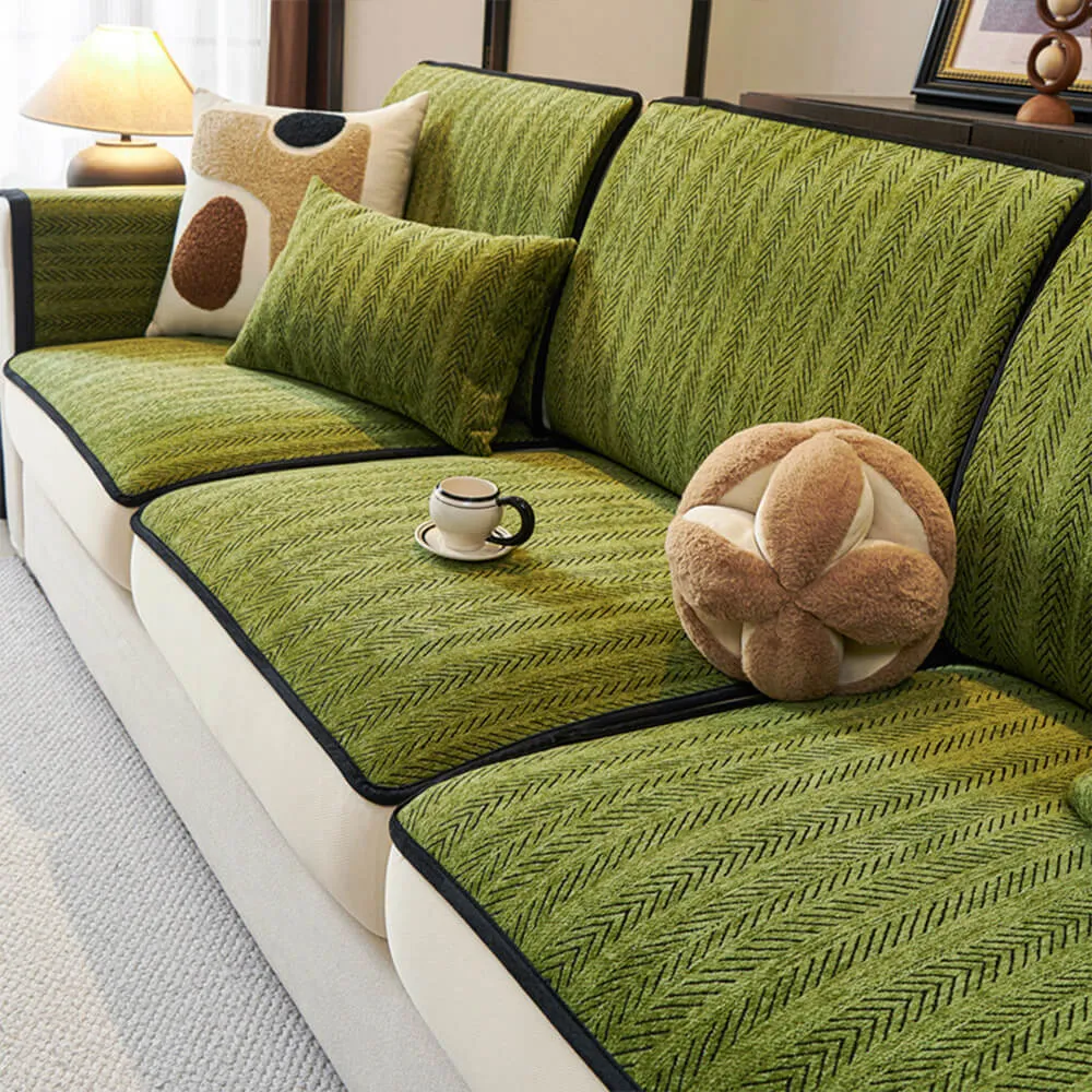 Classic Retro Stretch Chenille Couch Cover C Full Protection with Elegant Design