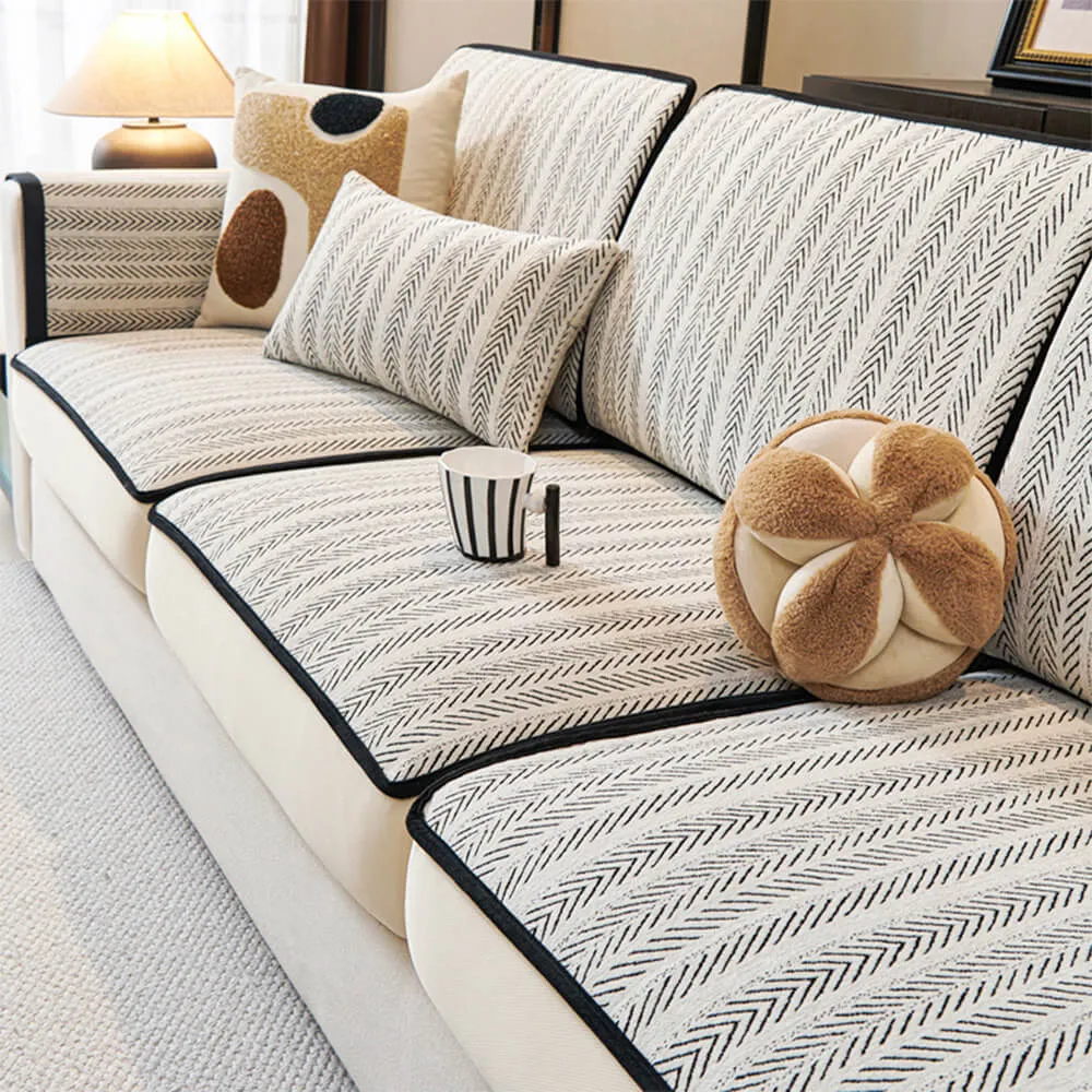 Classic Retro Stretch Chenille Couch Cover C Full Protection with Elegant Design