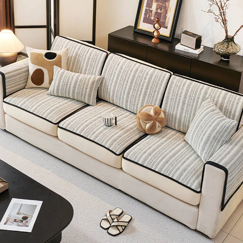 Classic Retro Stretch Chenille Couch Cover C Full Protection with Elegant Design
