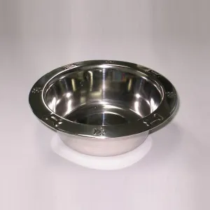 Dexpex Embossed Broad Rim Feed Bowl - Paws/Bones 1.80L