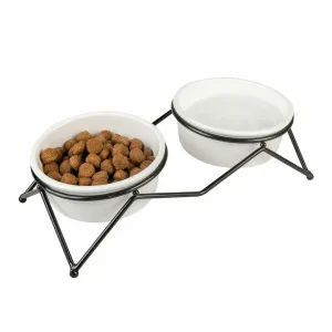 Dinner set Stone UP zigzag 280ml - 29x13,2x7,8cm white/black