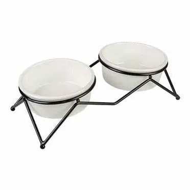 Dinner set Stone UP zigzag 280ml - 29x13,2x7,8cm white/black