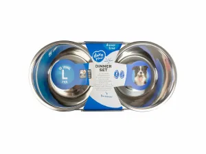 DINNER SET WIRE STAND   BOWLS L - 2x21cm silver