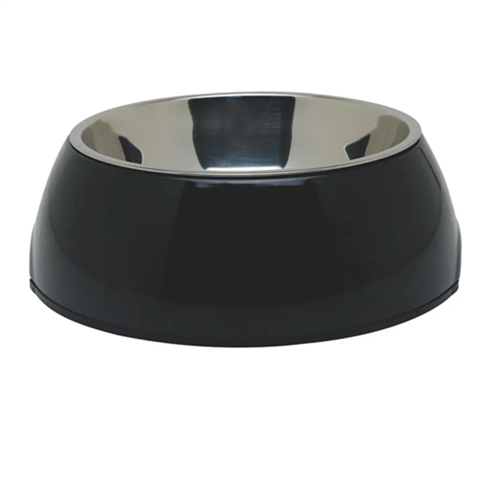 DogIt 2-in-1 Durable Bowl with Stainless Steel Insert Black X-Small 160ml
