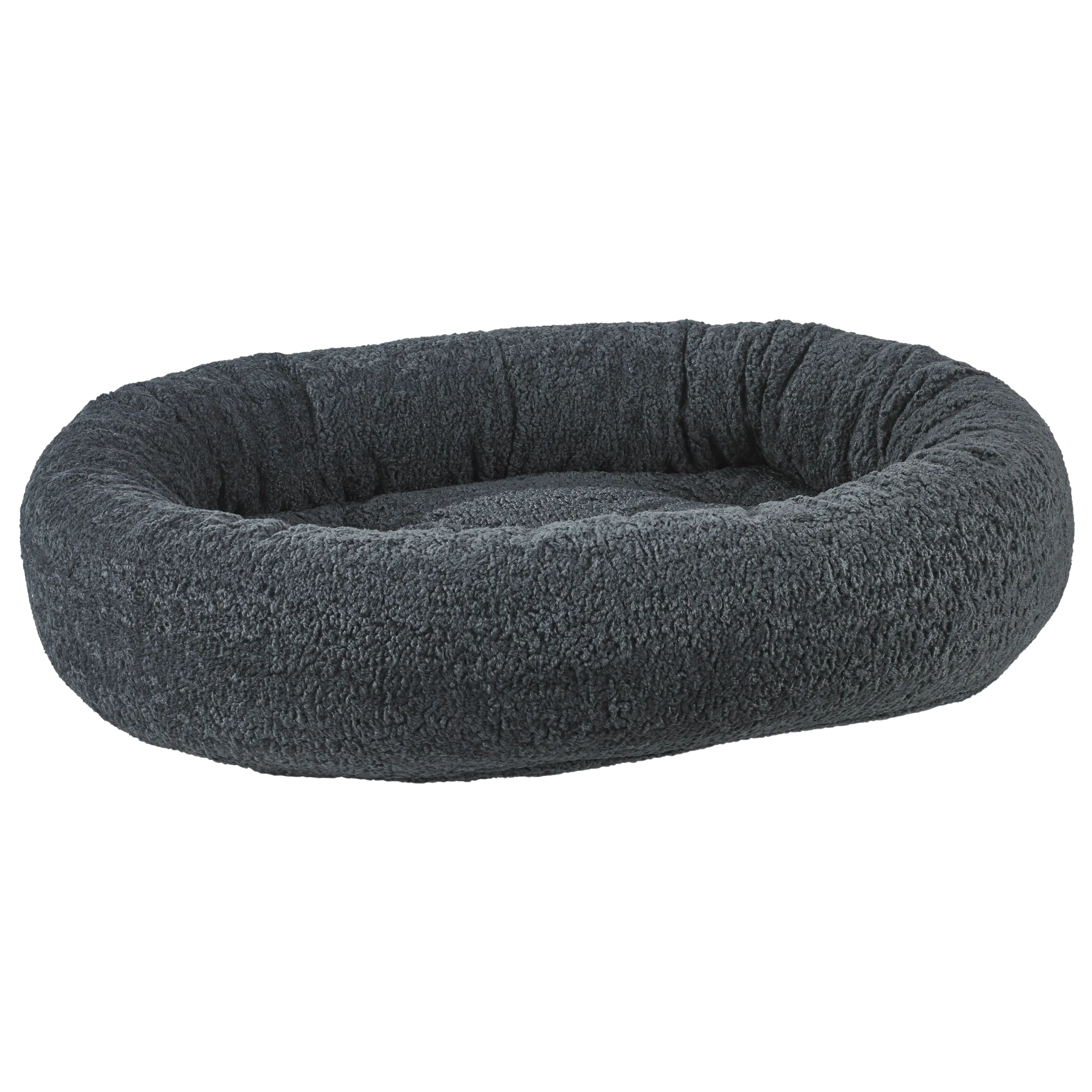 Donut Bed | Grey Sheepskin Faux Fur
