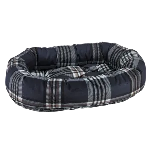 Donut Bed | Greystone Tartan Plaid Microvelvet